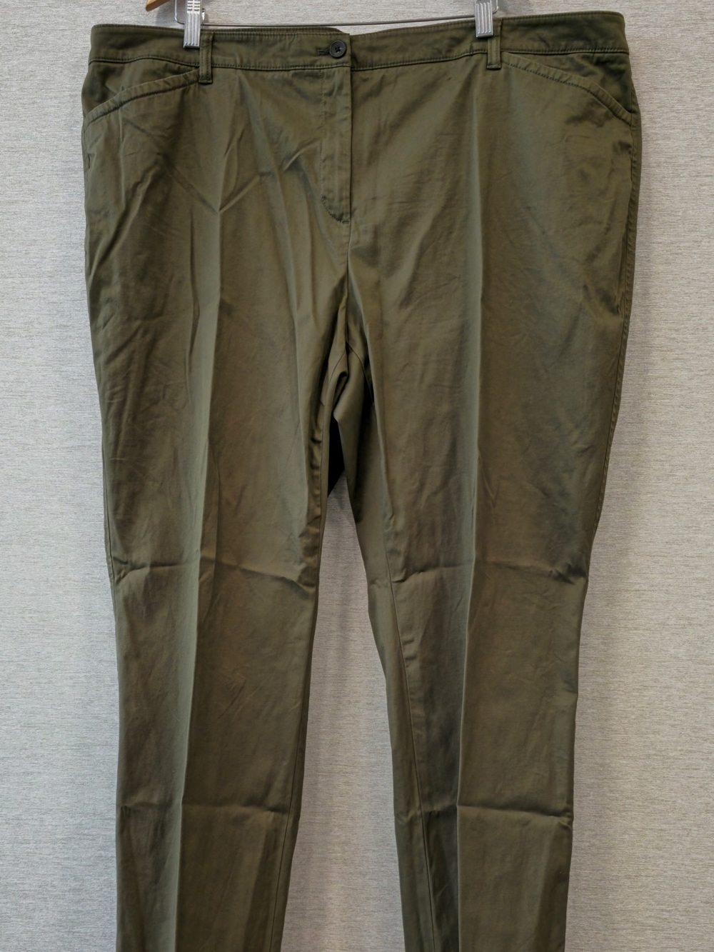 Talbots Straight-Leg Chino in Olive Green